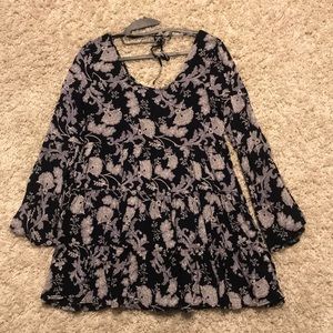 Flowy, purple winter dress